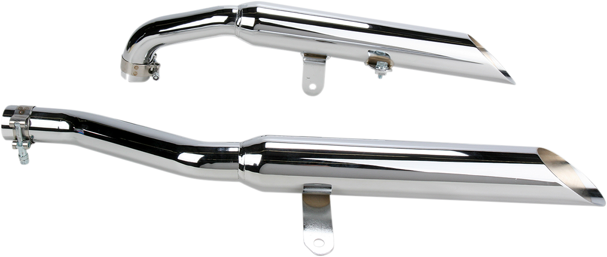 COBRA Slashcut Mufflers - Chrome - Yamaha XV750/1100 - 1984-1999 - 2165SC