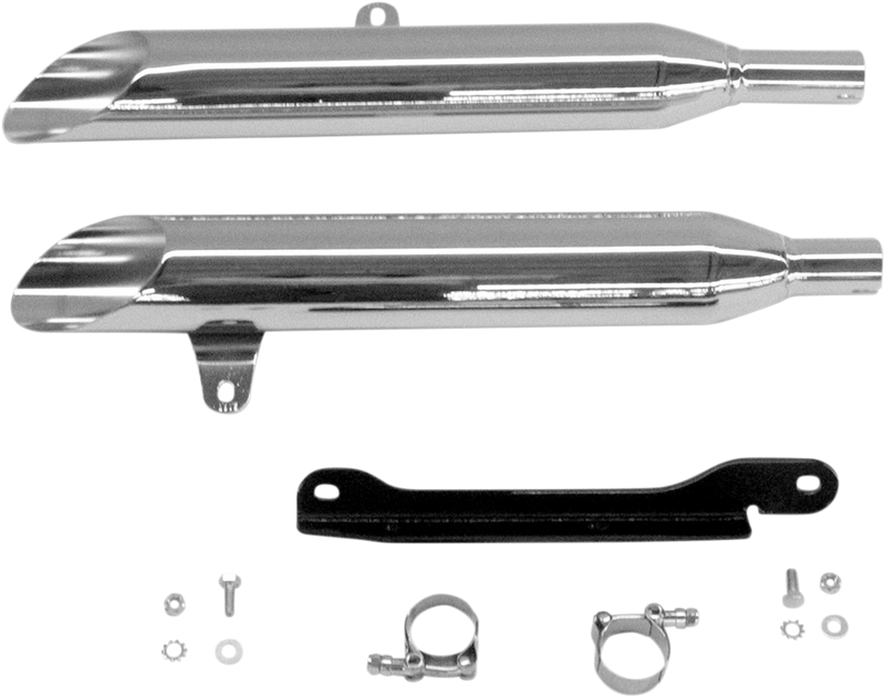 COBRA Slashcut Mufflers - Chrome - Yamaha Roadstar 1600/1700 - 1998-2013 - 2171SC - PartsOutlet.com.au