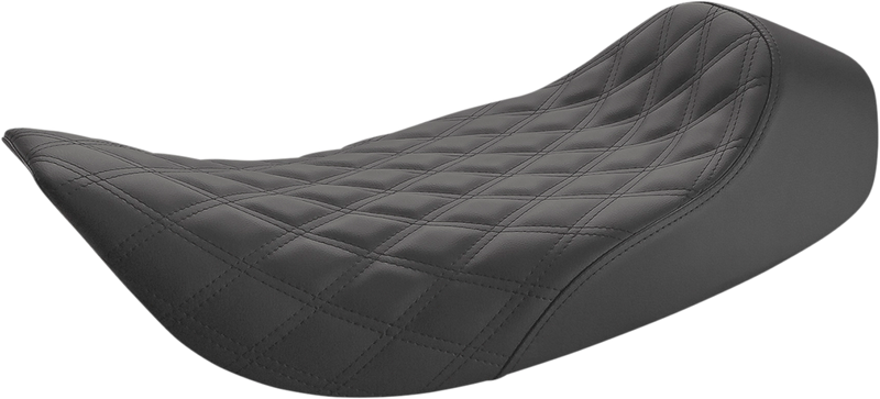 SADDLEMEN Renegade Seat - Lattice Stitched - Street Glide/Road King '97-'07 - Black 897-06-002LS - PartsOutlet.com.au