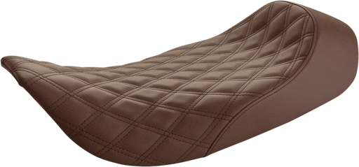 SADDLEMEN Renegade Seat - Lattice Stitched - Street Glide/Road King '97-'07 Brown - 897-06-002BLS - PartsOutlet.com.au