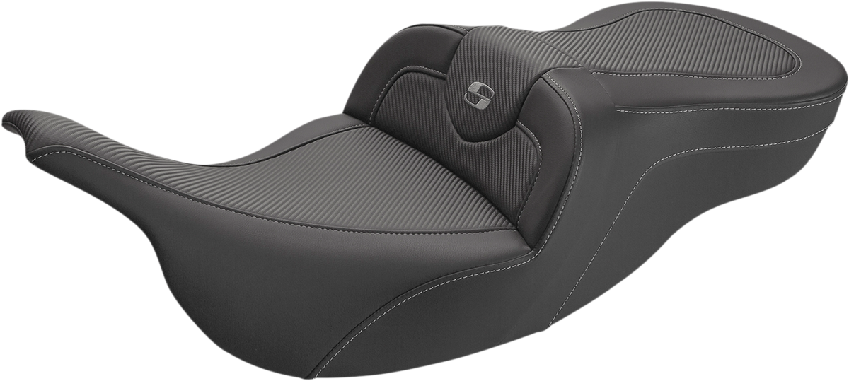 SADDLEMEN Road Sofa Seat - Carbon Fiber - Electra Glide / Road Glide '97-'07 - 897-07-185 - PartsOutlet.com.au