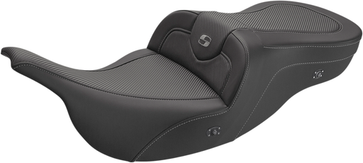 SADDLEMEN Road Sofa Seat - Carbon Fiber - Heated - Electra Glide / Road Glide '97-'07 - 897-07-185HCT - PartsOutlet.com.au