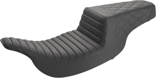 SADDLEMEN Step Up Seat - Tuck and Roll/Lattice Stitched - '97-'07 Electra Glide / Road Glide - 897-07-176 - PartsOutlet.com.au