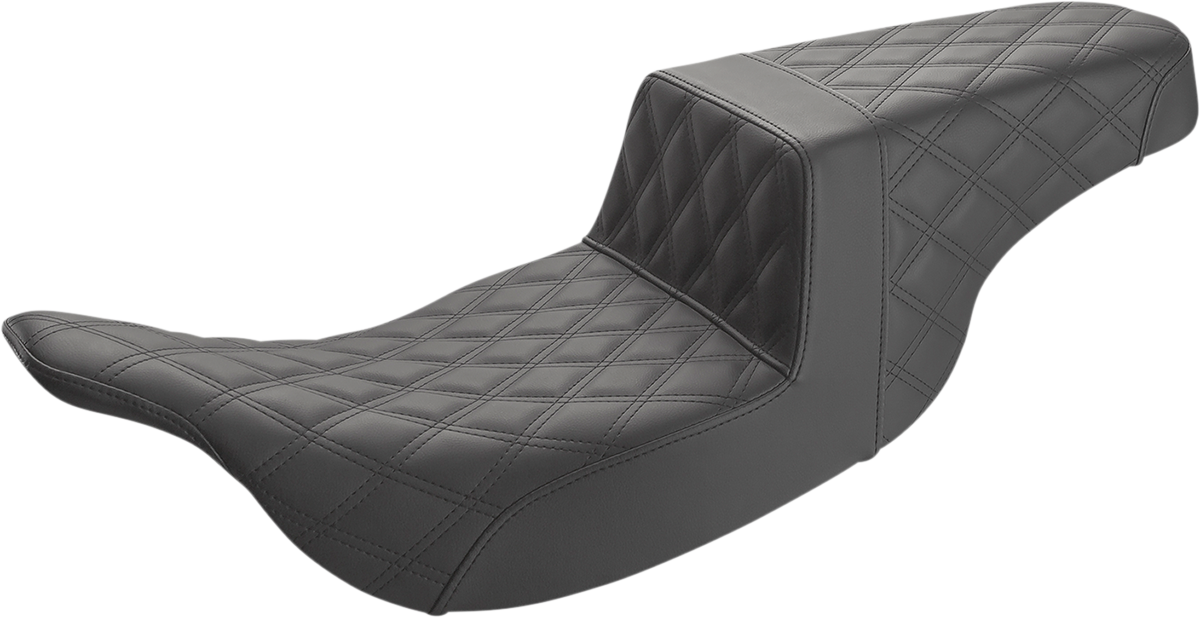 SADDLEMEN Step Up Seat - Lattice Stitched - '97-'07 Electra Glide / Road Glide - 897-07-175 - PartsOutlet.com.au