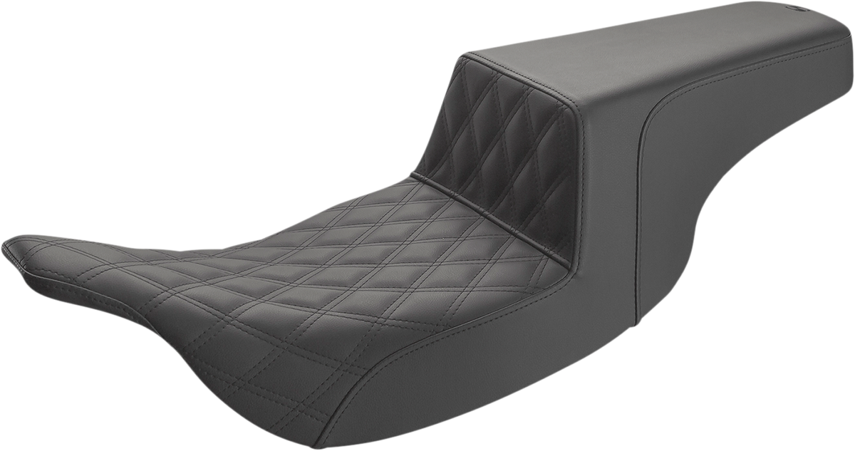 SADDLEMEN Step Up Seat - Lattice Stitched - '97-'07 Electra Glide / Road Glide - 897-07-172 - PartsOutlet.com.au