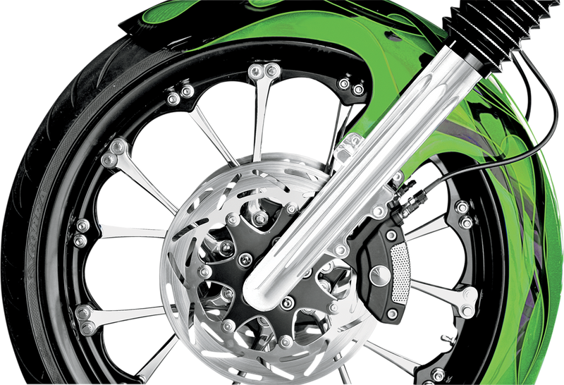 ARLEN NESS DEEP CUT "HOT LEG" FORK LEGS, CHROME - '08-'13 FLT / DUAL DISC - 06-510