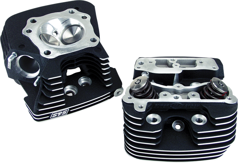 S&S CYCLE S&S® Super Stock® 89cc Cylinder Head Kit For 1999-'05 HD® Big Twins - Black Wrinkle Powder Coat Finish 90-1106 - PartsOutlet.com.au