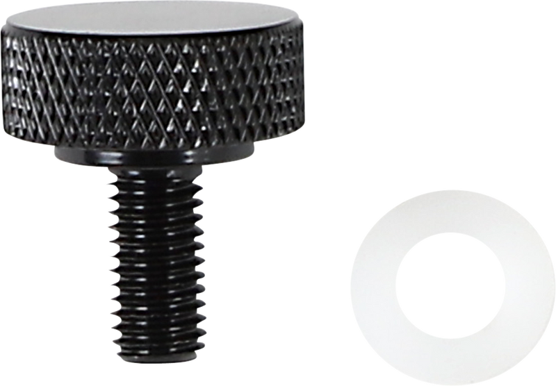 DRAG SPECIALTIES Seat Knob - Black - 1/4-28 370281 - PartsOutlet.com.au