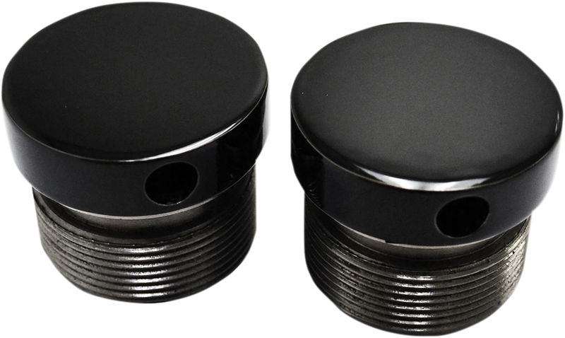 LA CHOPPERS Flush-Mount Fork Cap - Gloss Black Powder Coat - 39 mm LA-7504-39B - PartsOutlet.com.au