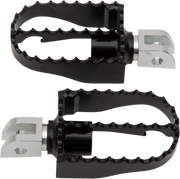 BURLY BRAND MX Footpegs - Driver - Black/Chrome - '18-'23 - B13-1007B - PartsOutlet.com.au