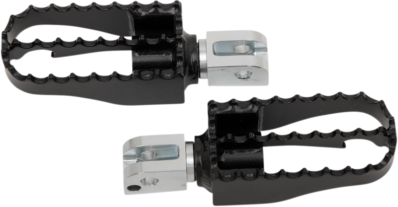 BURLY BRAND MX Footpegs - Passenger - Black/Chrome - 2018-2023 - B13-1008B - PartsOutlet.com.au