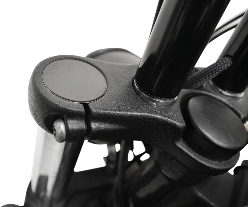 LA CHOPPERS Flush-Mount Fork Cap - Gloss Black Powder Coat - 49 mm LA-7504-49B - PartsOutlet.com.au