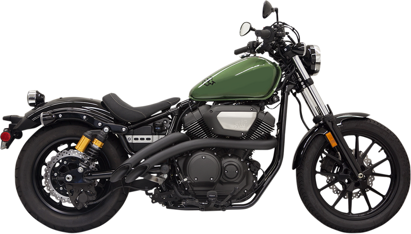 BASSANI XHAUST Sweeper Exhaust - Black - 2014-2019 Yamaha Bolt 3B1F2B - PartsOutlet.com.au