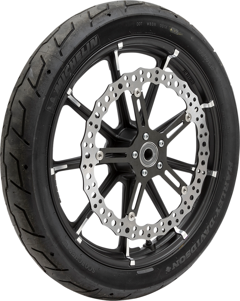 ARLEN NESS 15" JAGGED BIG BRAKE ROTORS, HUB MOUNT - '06-'17 DYNA / '15-'17 SOFTAIL - RIGHT - 02-995
