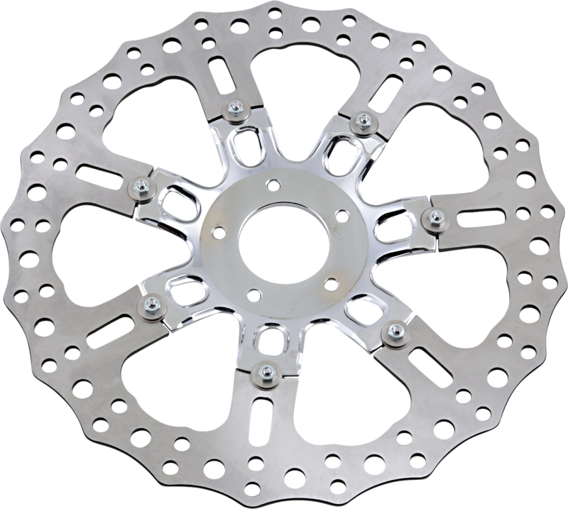 ARLEN NESS Front Rotor - 14" 7-VALVE BRAKE ROTORS, CHROME - FL '08-'16 - 33-10302-203