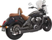 BASSANI XHAUST Road Rage 2:1 Exhaust - Black - Short - '15-'21 Indian Scout 8S12JB - PartsOutlet.com.au
