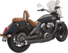 BASSANI XHAUST Road Rage 2:1 Exhaust - Black - Short - '15-'21 Indian Scout 8S12JB - PartsOutlet.com.au