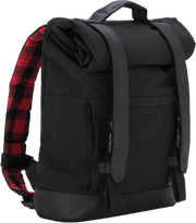 BURLY BRAND Roll Top Backpack - Black B15-1020B - PartsOutlet.com.au