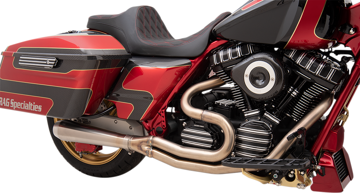 BASSANI XHAUST Road Rage III 2:1 Exhaust System - Mid Length 2017+ M8 FL - Stainless Steel 1F22SS