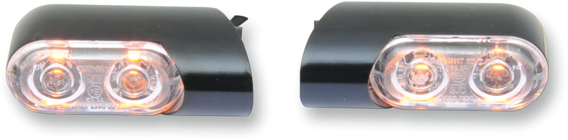 ARLEN NESS DIRECT BOLT-ON INDICATOR LIGHTS FOR FLT TOURING, BLACK - Amber/Front - 12-761 - PartsOutlet.com.au
