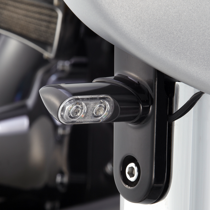 ARLEN NESS DIRECT BOLT-ON INDICATOR LIGHTS FOR FLT TOURING, BLACK - Amber/Front - 12-761 - PartsOutlet.com.au