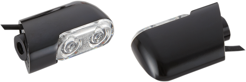 ARLEN NESS DIRECT BOLT-ON INDICATOR LIGHTS FOR FLT TOURING, BLACK - Amber/Front - 12-761 - PartsOutlet.com.au