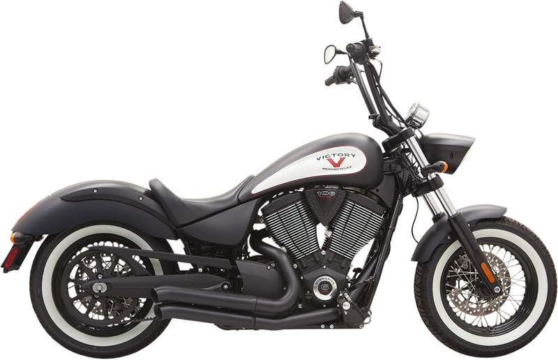 BASSANI XHAUST Pro-Street Exhaust - Black - Victory 2006-2015 - Turnout 6V23DB - PartsOutlet.com.au