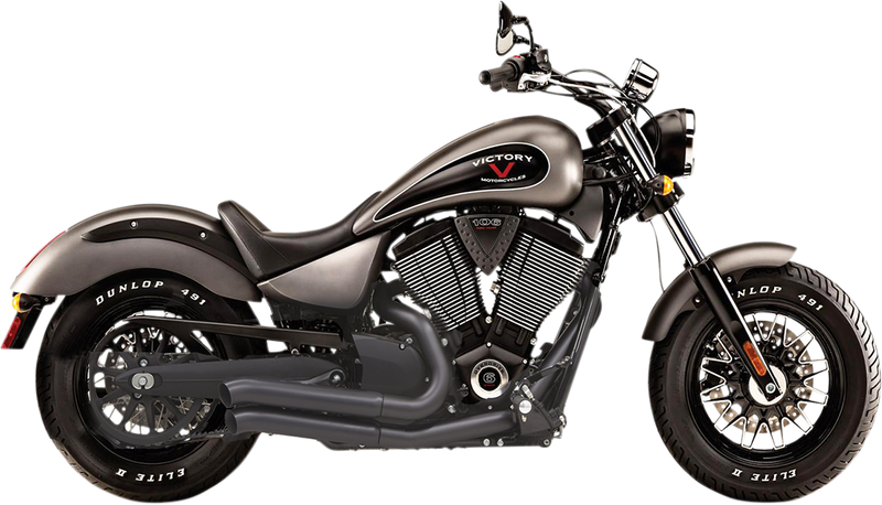 BASSANI XHAUST Pro-Street Exhaust - Black - Victory 2006-2015 - Turnout 6V23DB - PartsOutlet.com.au