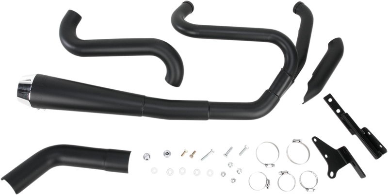 BASSANI XHAUST Road Rage 2:1 Exhaust Collector System - Black - Dyna '91-'17 FXD - 1D5250B - PartsOutlet.com.au