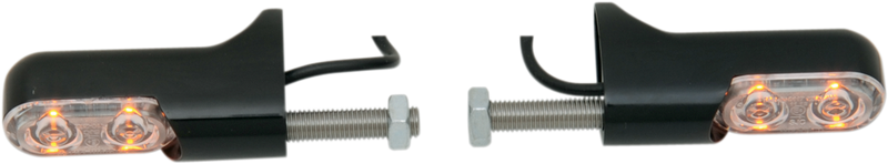 ARLEN NESS DIRECT BOLT-ON INDICATOR LIGHTS FOR XL/FXD/FXST, BLACK - Amber/Rear - 12-744 - PartsOutlet.com.au