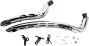 BASSANI XHAUST Sweeper Exhaust - '86-'17 Softail & Dyna - Black/Chrome 1SD2F - PartsOutlet.com.au