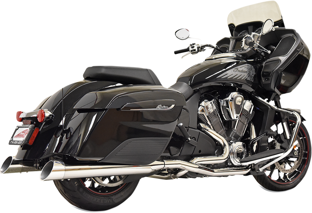 BASSANI XHAUST Road Rage 2:1 Exhaust - Chrome - 2020 Indian Challenger 8H18S