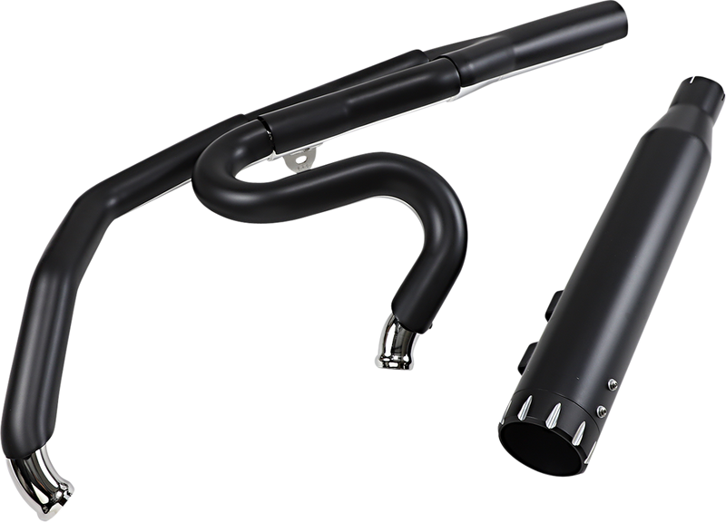 BASSANI XHAUST Road Rage 2:1 High Horsepower System w/4" Straight Muffler for 2017-2024 Bagger- Black 1F78TB