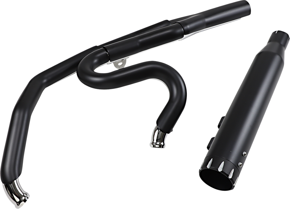 BASSANI XHAUST Road Rage 2:1 High Horsepower System w/4" Straight Muffler for 2017-2020 Bagger- Black 1F78TB