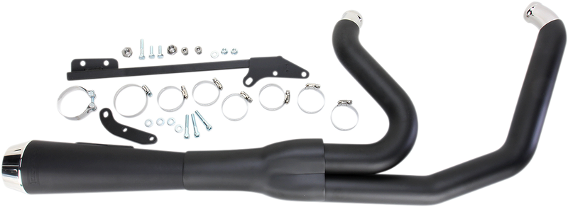 BASSANI XHAUST Road Rage Exhaust - Black - Short - '06-'17 Dyna FXD - 13122J - PartsOutlet.com.au