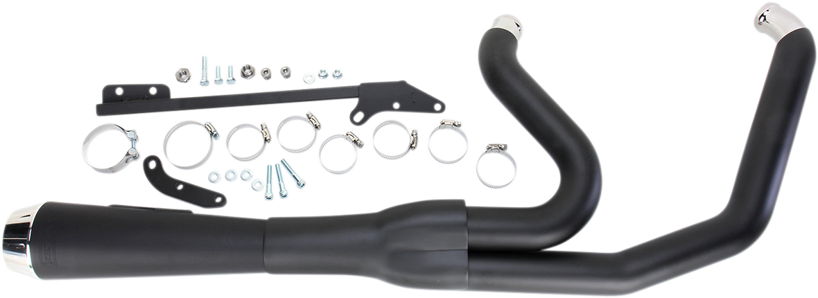 BASSANI XHAUST Road Rage Exhaust - Black - Short - '06-'17 Dyna FXD - 13122J - PartsOutlet.com.au