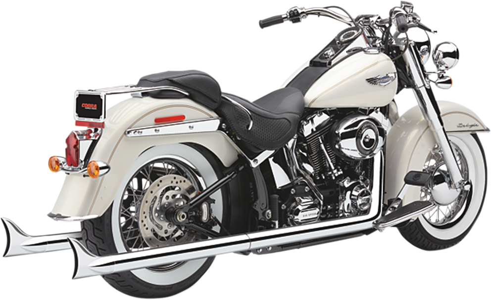 COBRA True Dual Exhaust - Fishtail - '97-'06 Softail 6987 - PartsOutlet.com.au