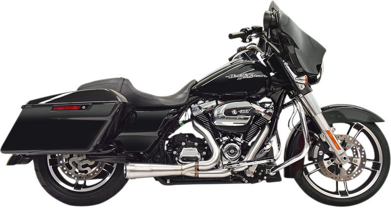 BASSANI XHAUST Short 2:1 Exhaust for M8 FL 2017+ - Stainless Steel 1F42SS - PartsOutlet.com.au