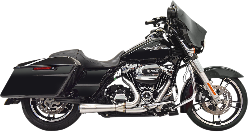 BASSANI XHAUST Short 2:1 Exhaust for M8 FL 2017+  - Stainless Steel 1F42SS