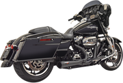 BASSANI XHAUST Short 2:1 Exhaust for M8 FL '17-'20 - Black 1F42RB - PartsOutlet.com.au