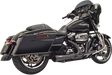 BASSANI XHAUST Short 2:1 Exhaust for M8 FL '17-'20 - Black 1F42RB - PartsOutlet.com.au