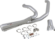 BASSANI XHAUST Short 2:1 Exhaust for M8 FL '17-'20 - Chrome 1F42R - PartsOutlet.com.au