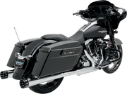 BASSANI XHAUST Megaphone Mufflers - Chr/Pol - Tapered - Performance Baffle '95-'16 FLH-517L - PartsOutlet.com.au