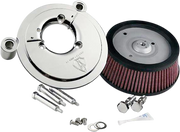 ARLEN NESS BIG SUCKER® STAGE 1 AIR CLEANER - CHROME - RED PRE-OILED - 08-16 FLT / 16-17 FLST & FXDLS (FBW) - 18-512 - PartsOutlet.com.au