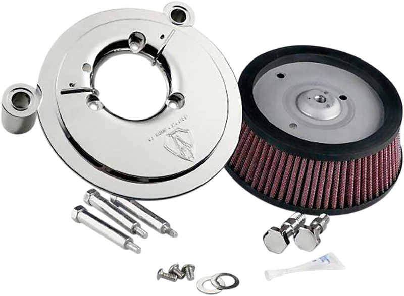 ARLEN NESS BIG SUCKER® STAGE 1 AIR CLEANER - CHROME - RED PRE-OILED - 08-16 FLT / 16-17 FLST & FXDLS (FBW) - 18-512 - PartsOutlet.com.au