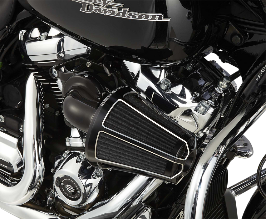 ARLEN NESS BEVELED® MONSTER SUCKER® AIR CLEANER, BLACK - 17-up M8 MODELS - 81-036 - PartsOutlet.com.au