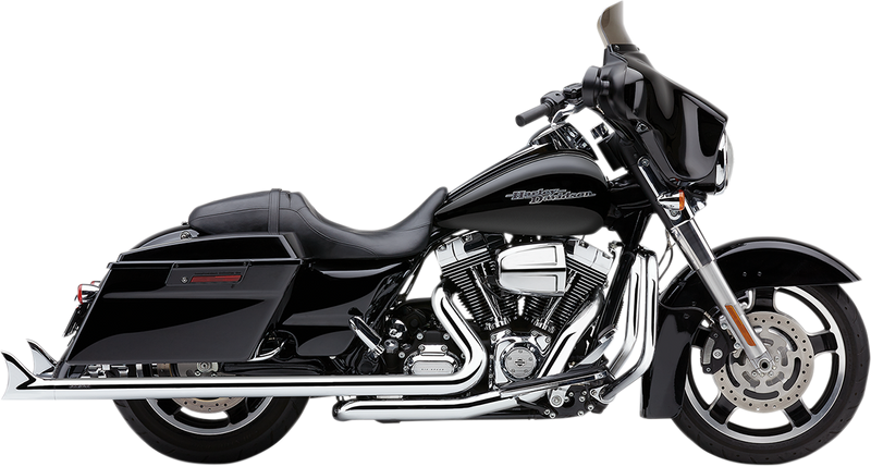 COBRA Dual Speedster Exhaust - Chrome - Fishtail - '10-'16 Dresser 6974 - PartsOutlet.com.au