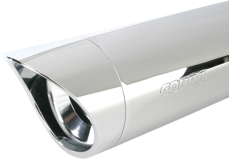 COBRA Scalloped Muffler - Yamaha Stryker 2011-2017 - Chrome 2270 - PartsOutlet.com.au