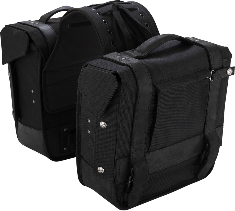 BURLY BRAND Throw-Over Saddlebag - Black B15-1002B - PartsOutlet.com.au