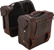 BURLY BRAND Throw-Over Saddlebag - Dark Oak B15-1002D - PartsOutlet.com.au